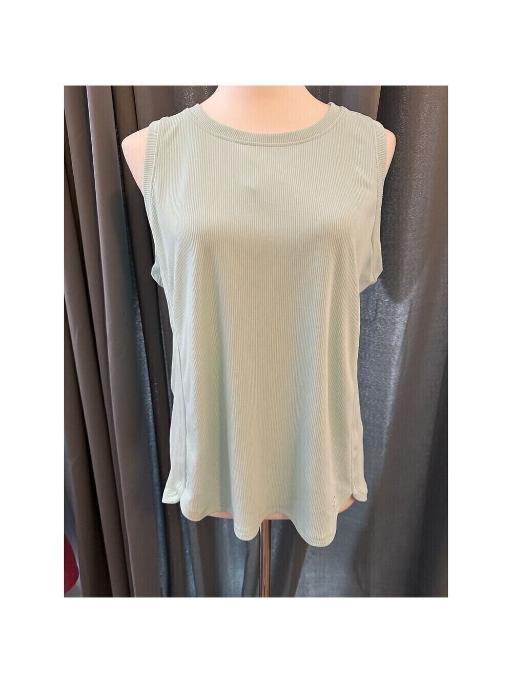 Freely Womens Tank Top Sleeveless Athletic Yoga Workout Sea Foam Green Size L